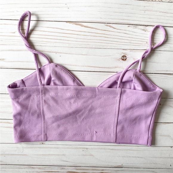 Zara // Purple Cropped Top - Picture 3 of 3